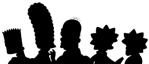 Herkenbare silhouetten van bekende animatiekarakters